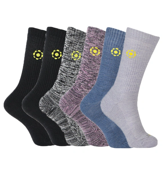 Cozy Merino Crew Socks 6-Pack Luxe Everyday Comfort