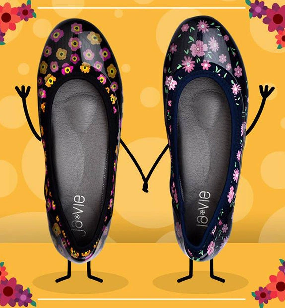 Ja-Vie Floral Navy Jelly Flats: Effortless Style for Little Steps